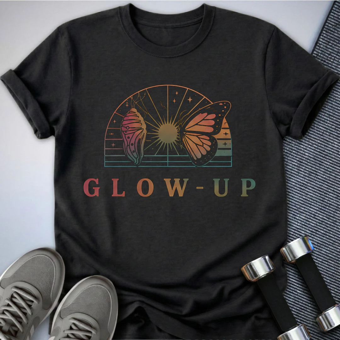 Printify T-Shirt Dark Grey Heather / S The Glow Up T-Shirt