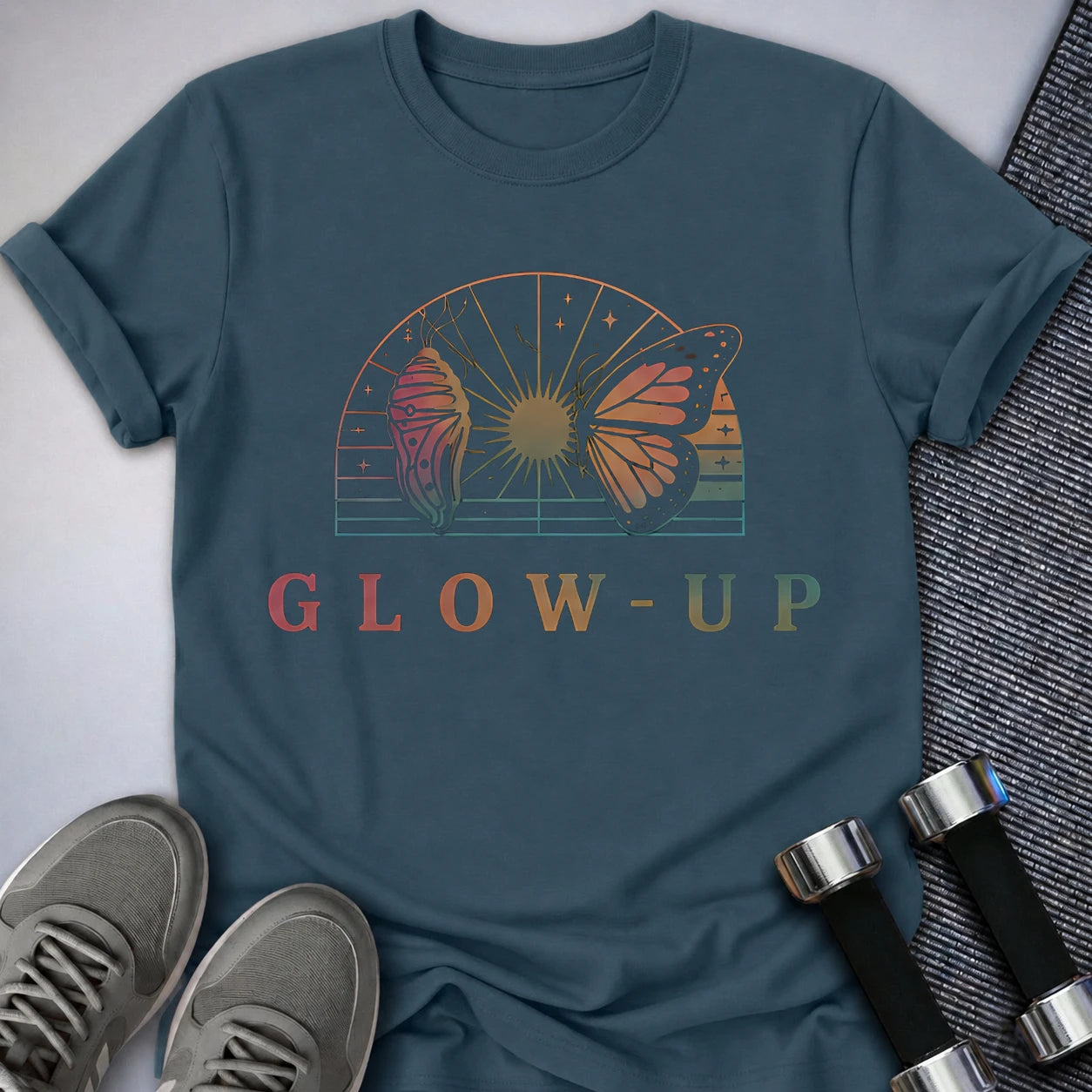 Printify T-Shirt Deep Teal / S The Glow Up T-Shirt