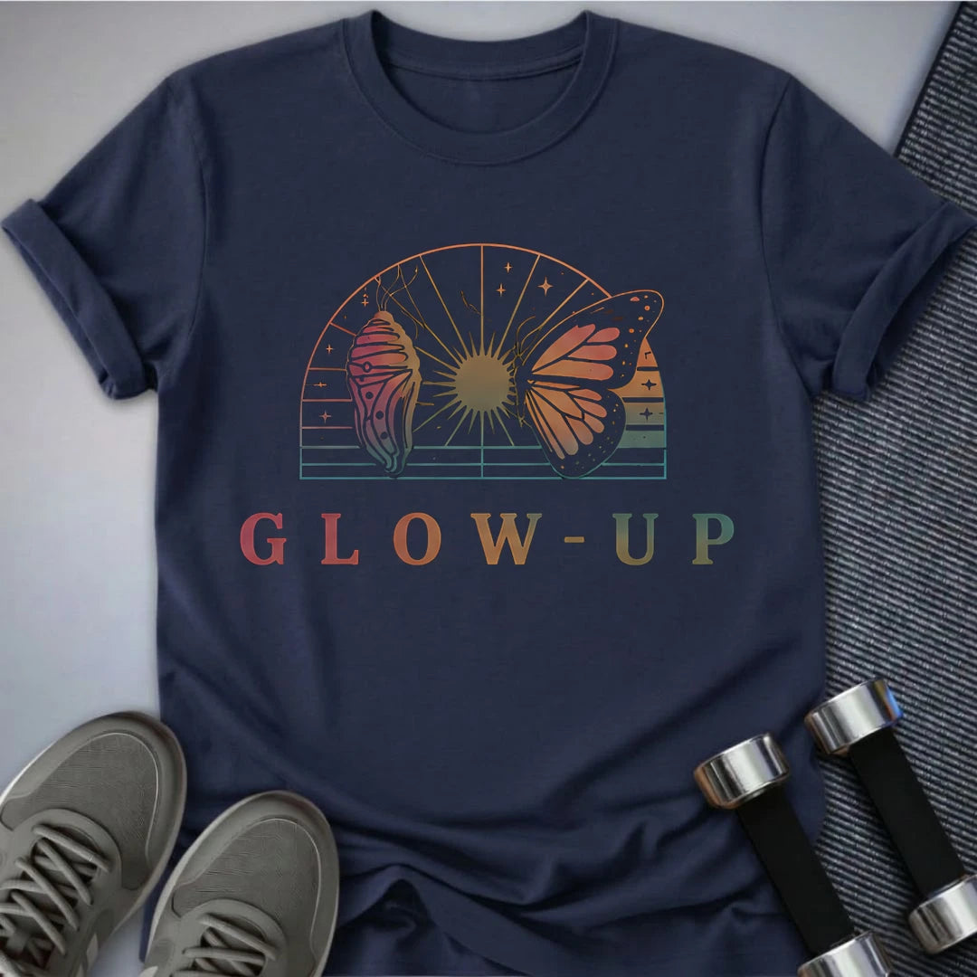 Printify T-Shirt Navy / S The Glow Up T-Shirt