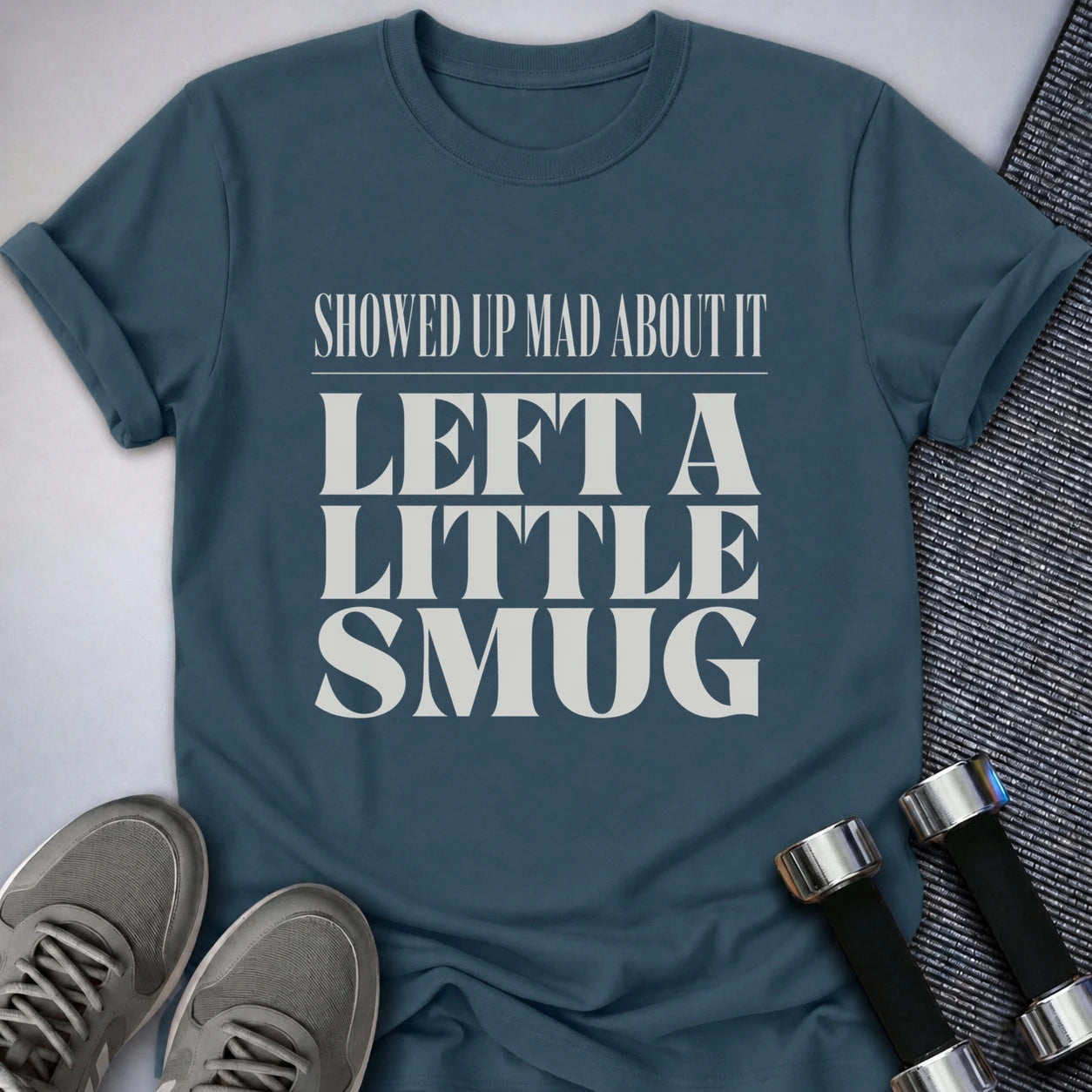 Printify T-Shirt S / Deep Teal A Little Smug T-Shirt
