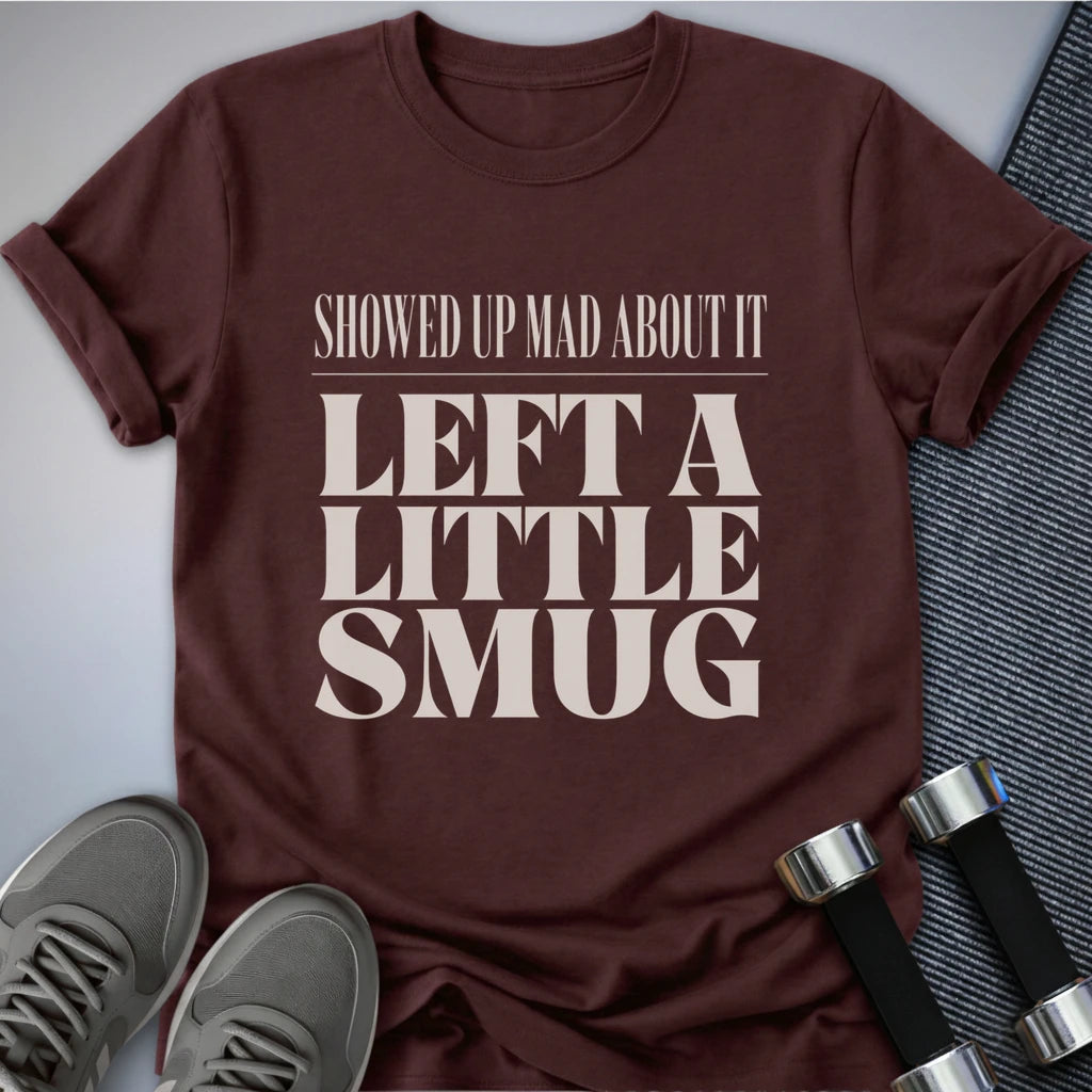 Printify T-Shirt S / Maroon A Little Smug T-Shirt