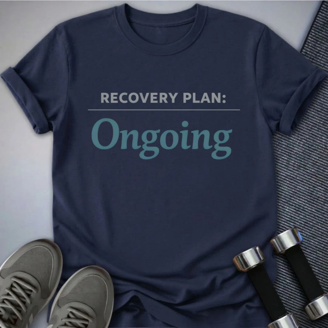 Printify T-Shirt Navy / S Ongoing Recovery T-Shirt