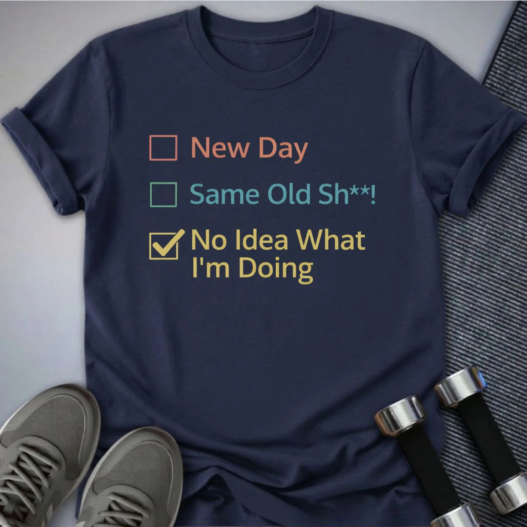 Printify T-Shirt Navy / S New Day T-Shirt