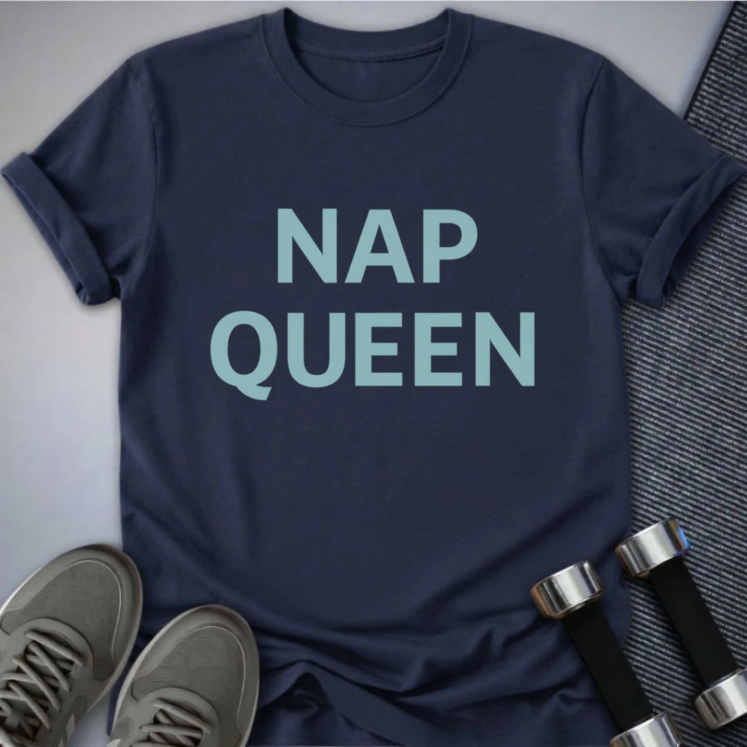 Printify T-Shirt Navy / S Nap Queen T-Shirt