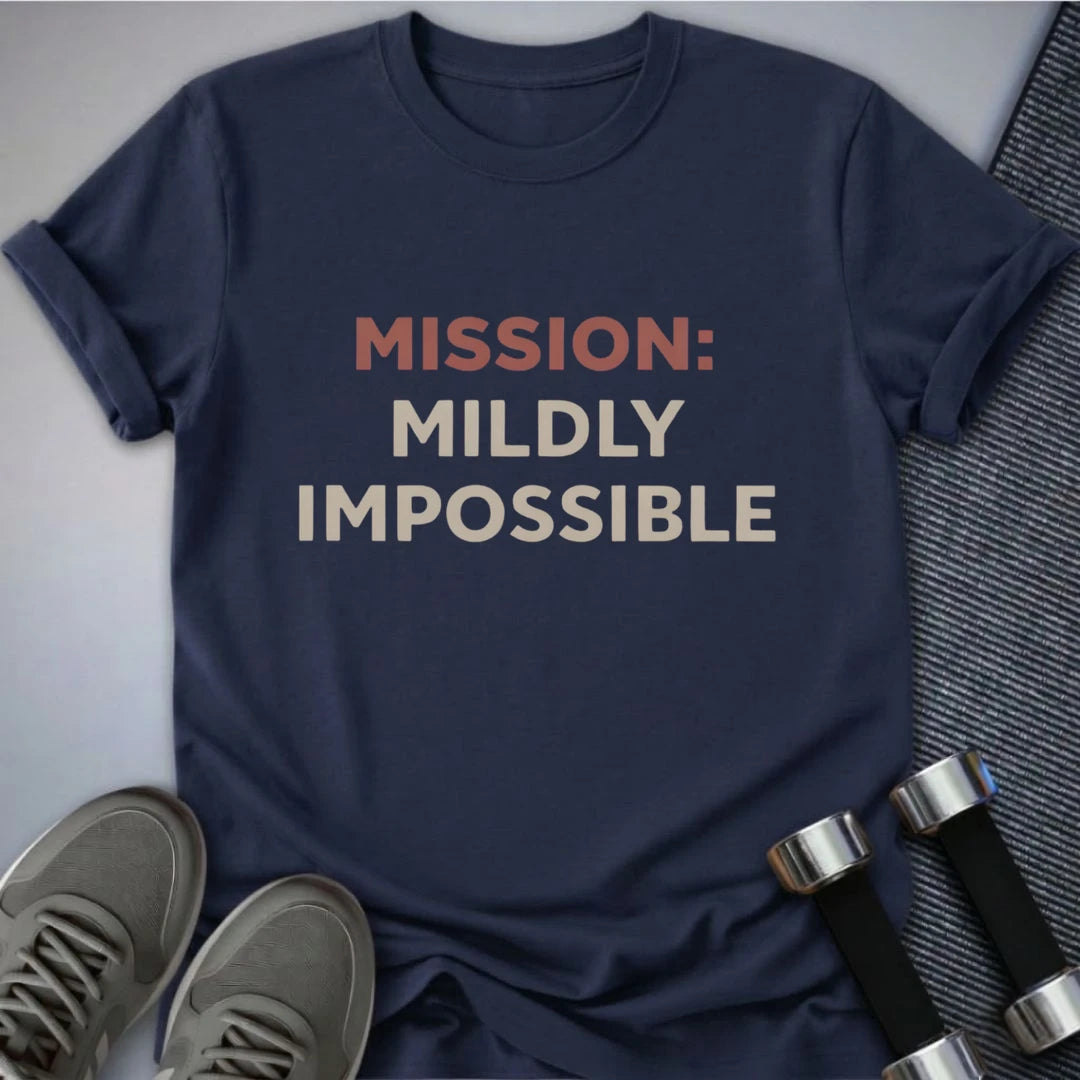 Printify T-Shirt Navy / S Mildly Impossible T-Shirt