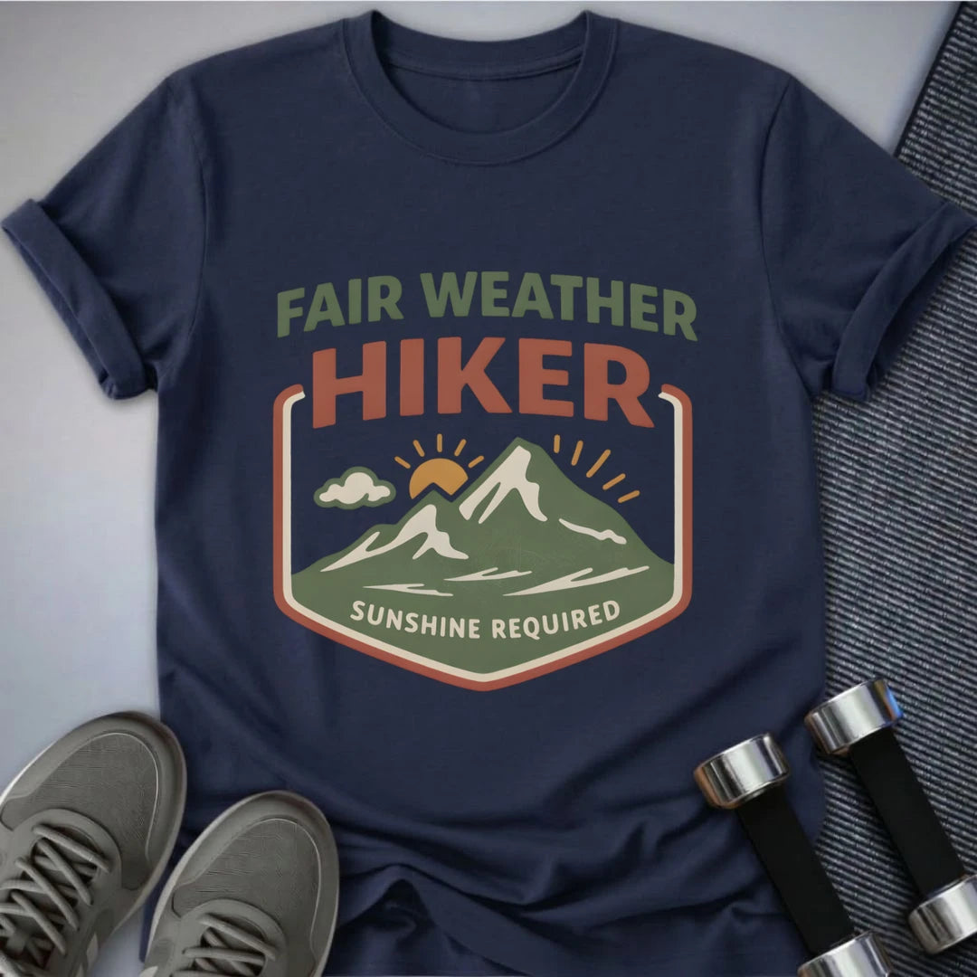 Printify T-Shirt Navy / S Fair Weather Hiker T-Shirt