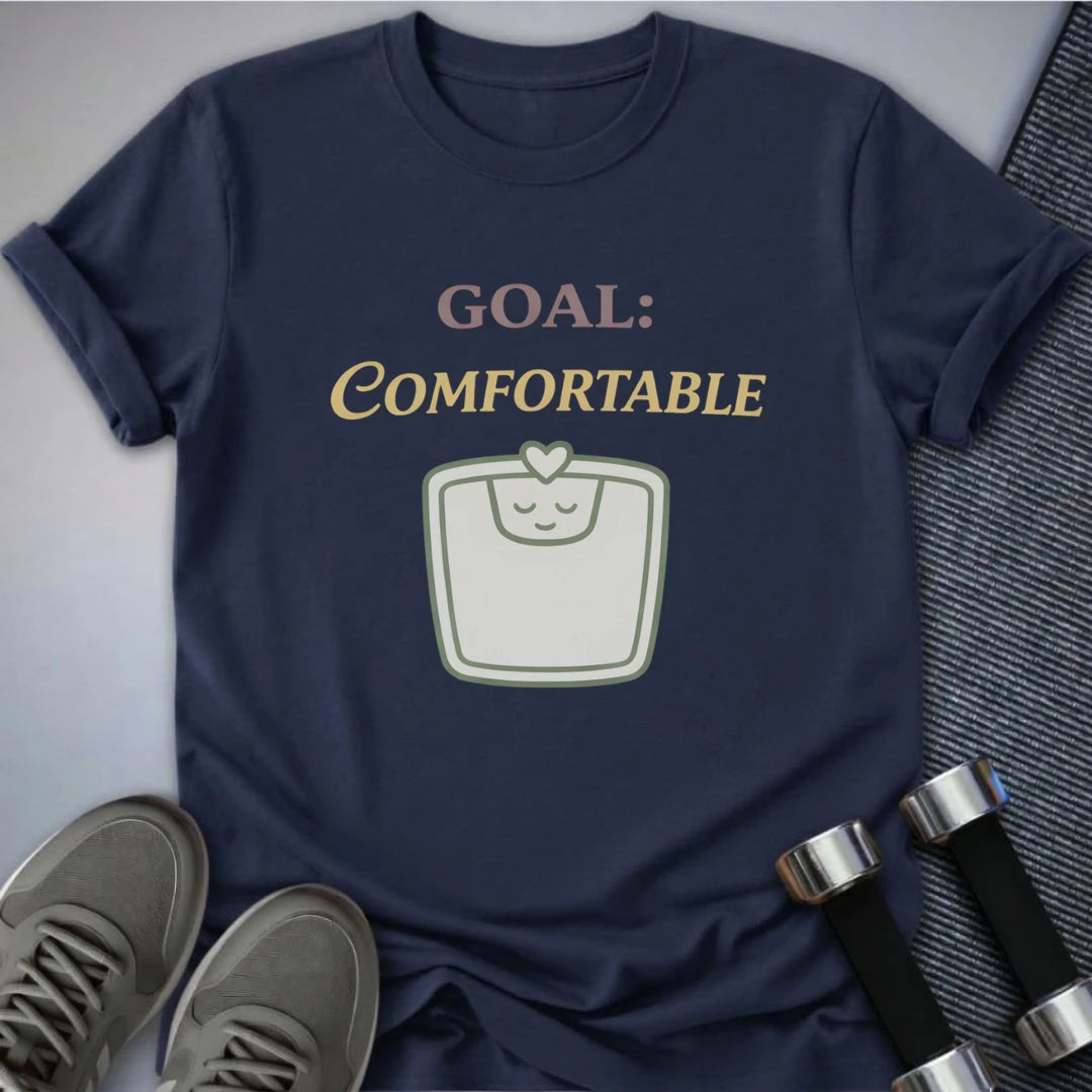 Printify T-Shirt Navy / S Comfortable Goals T-Shirt