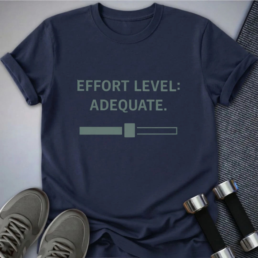 Printify T-Shirt Navy / S Just Adequate T-Shirt