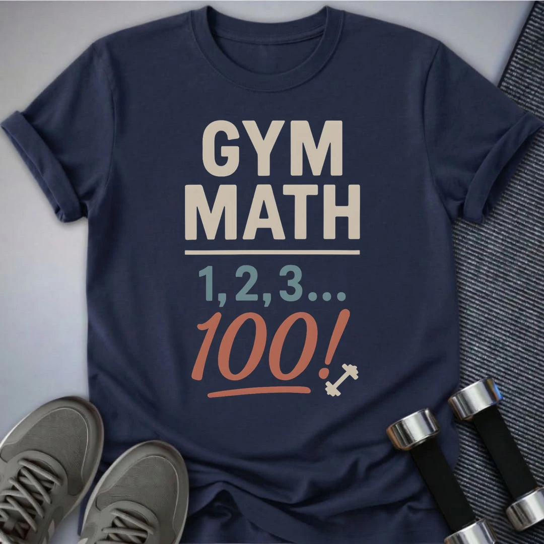 Printify T-Shirt Navy / S Gym Math T-Shirt