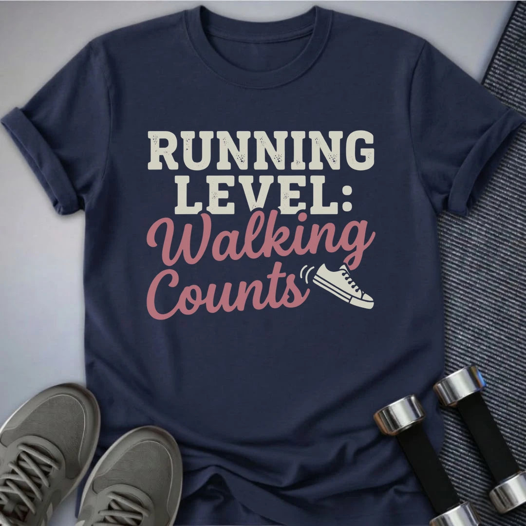Printify T-Shirt Navy / S Running Level: T-Shirt