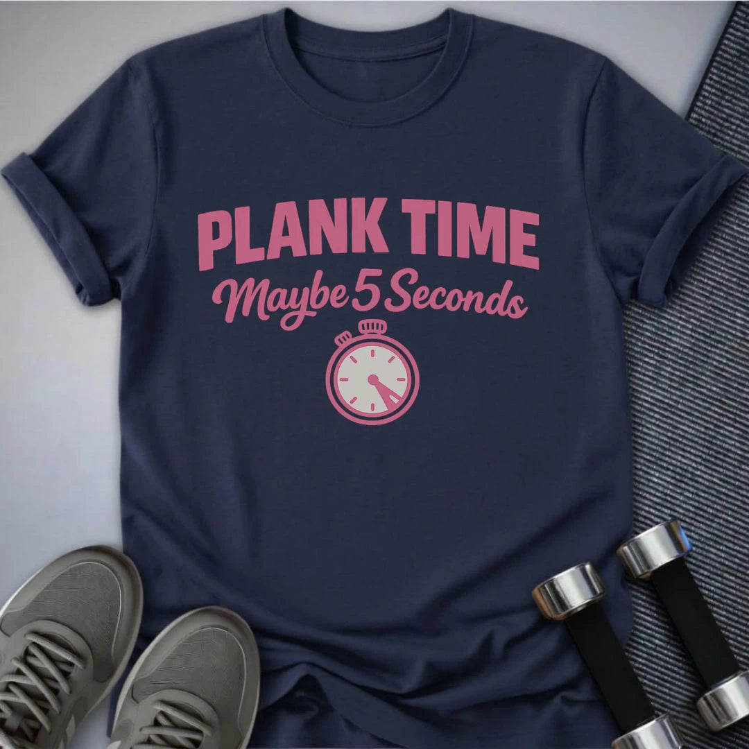Printify T-Shirt Navy / S Plank Time Count T-Shirt