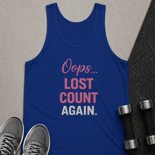 Printify Tank Top XS / True Royal Oops Lost Cont - Tank Top