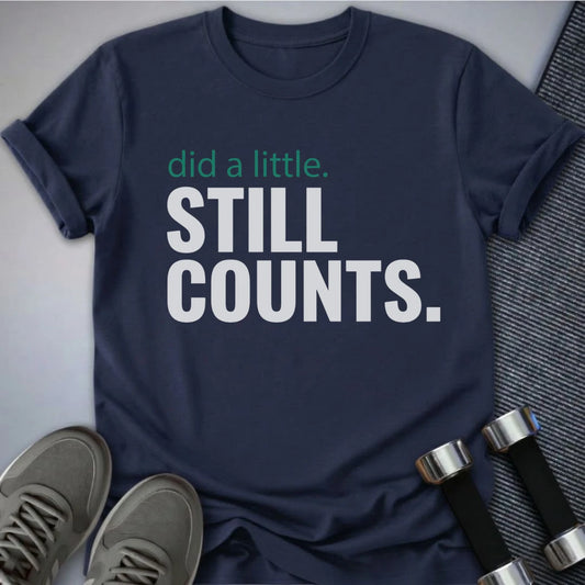 Printify T-Shirt S / Navy Also Still Counts T-Shirt