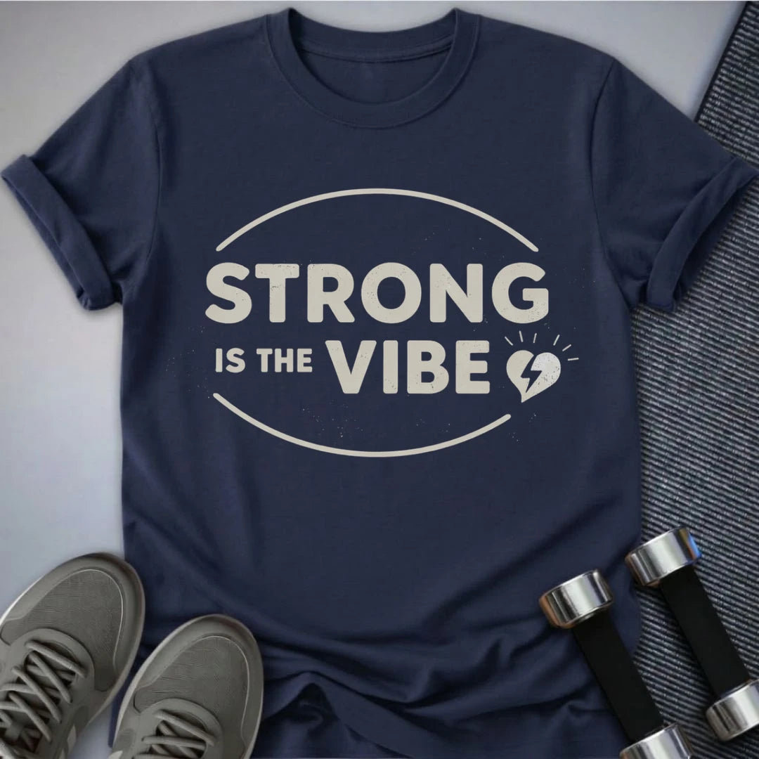 Printify T-Shirt S / Navy Vibe Is Strong T-Shirt
