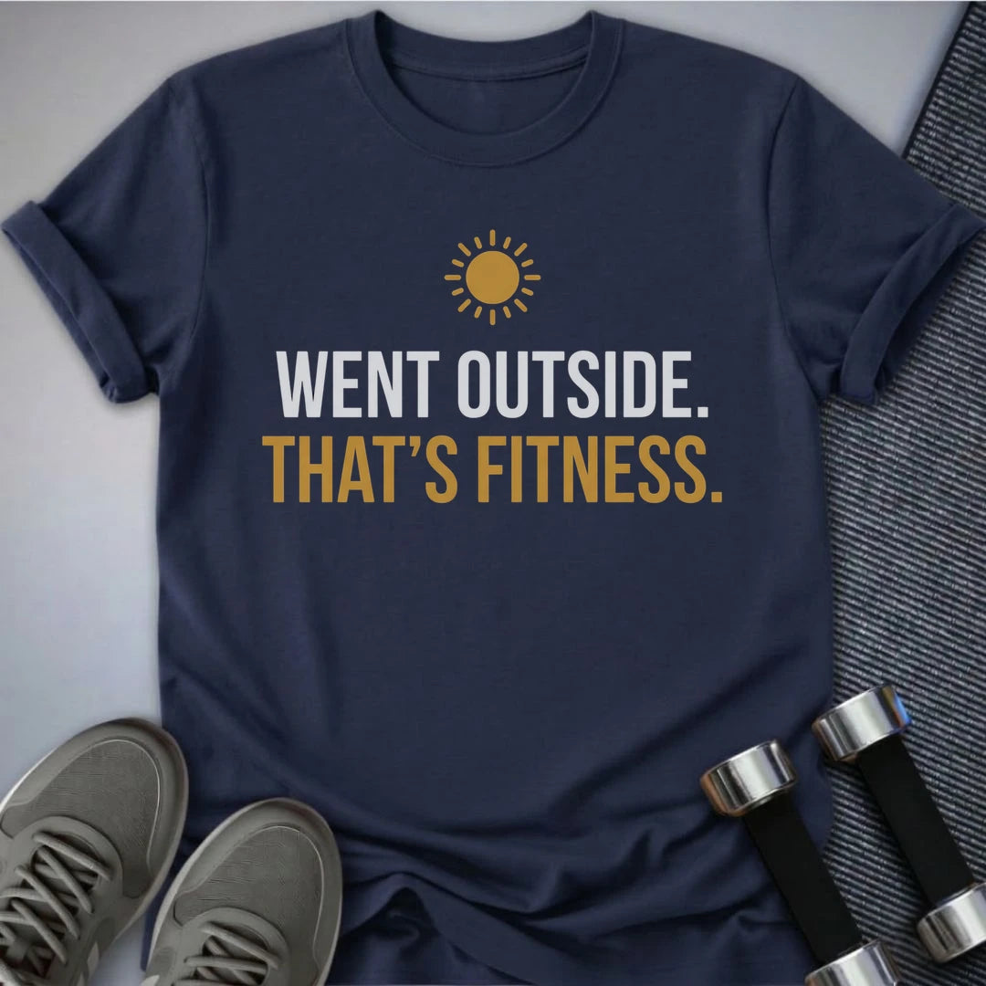 Printify T-Shirt S / Navy Outside Is Fitness T-Shirt