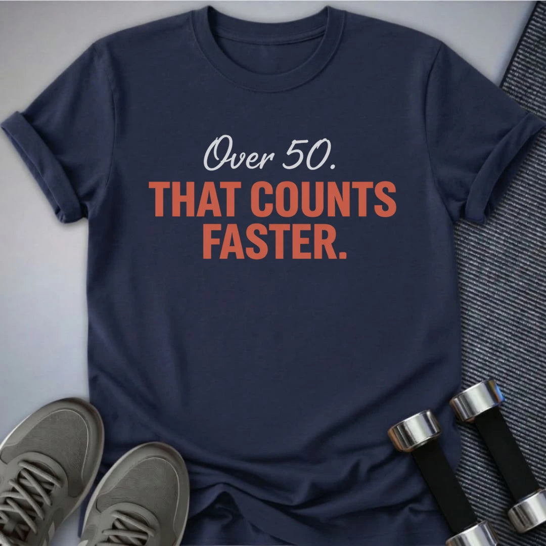 Printify T-Shirt S / Navy That Counts Faster T-Shirt