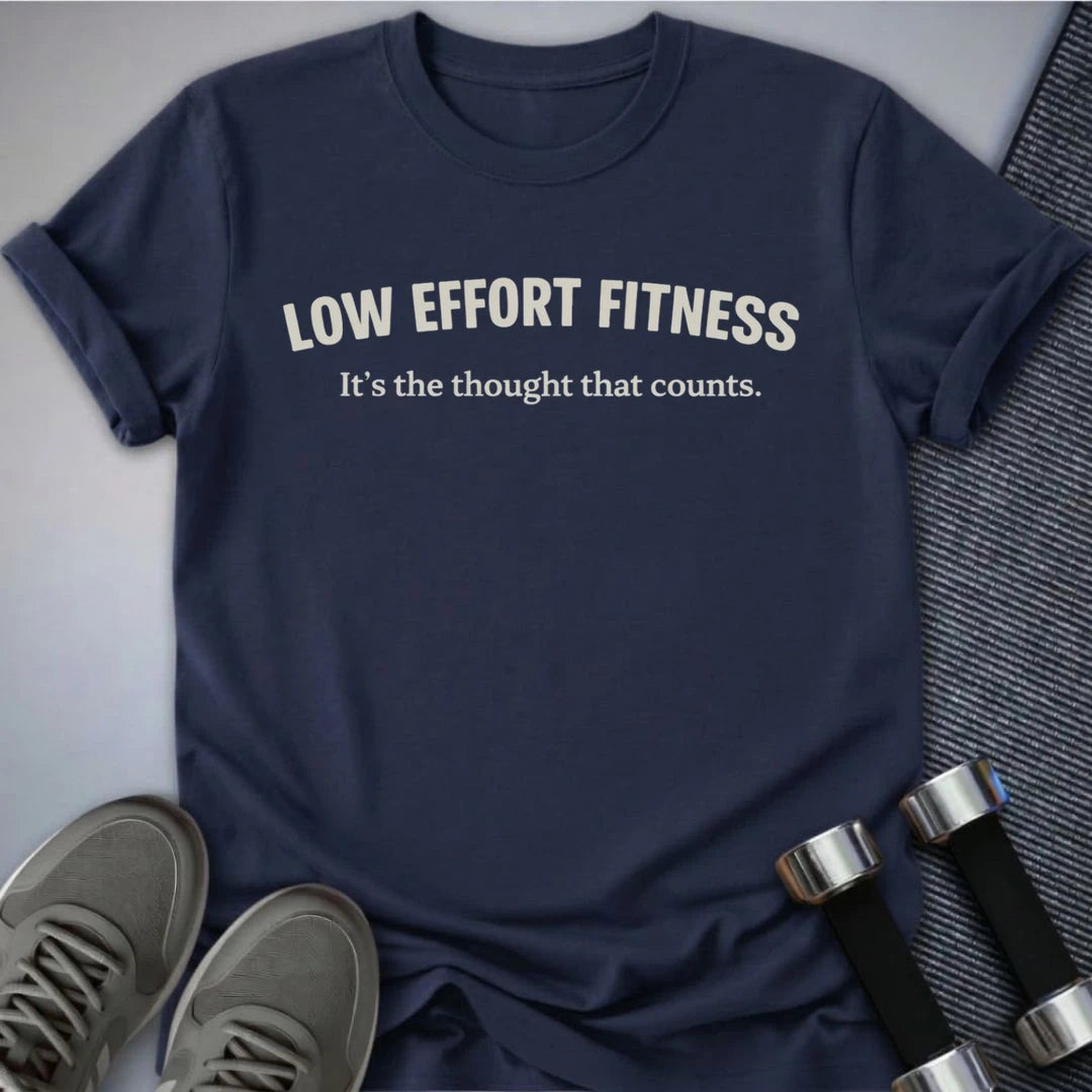 Printify T-Shirt S / Navy Low Effort Fitness T-Shirt