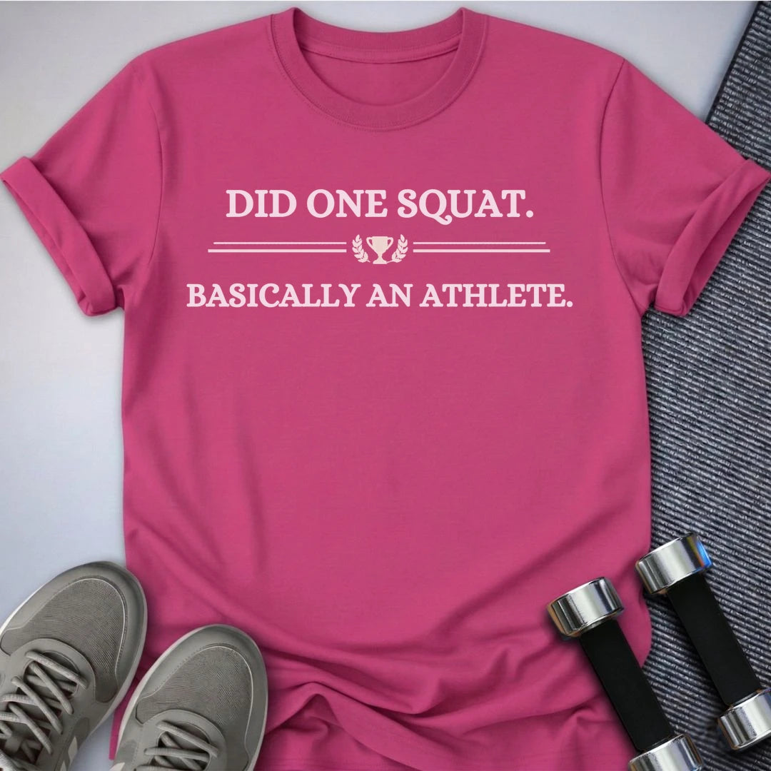 Printify T-Shirt S / Berry Basically An Athlete T-Shirt