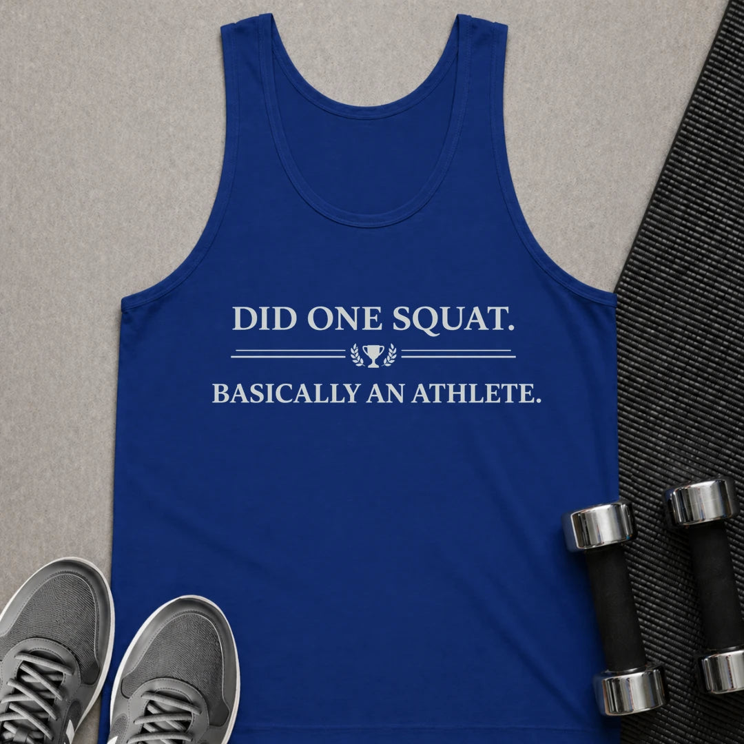 Printify Tank Top S / True Royal Basically An Athlete - Tank Top