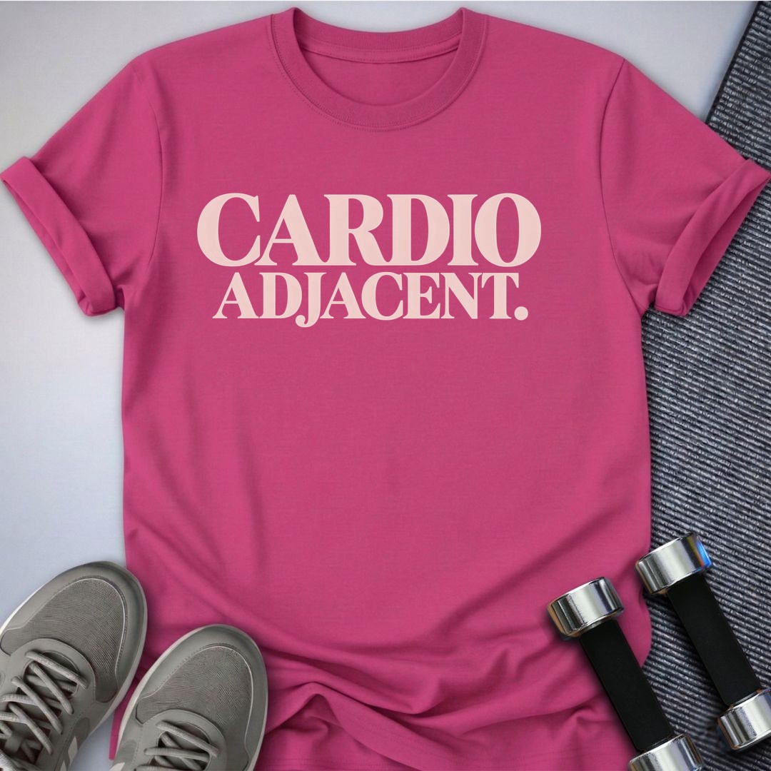 Printify T-Shirt Berry / S Cardio Adjacent T-Shirt