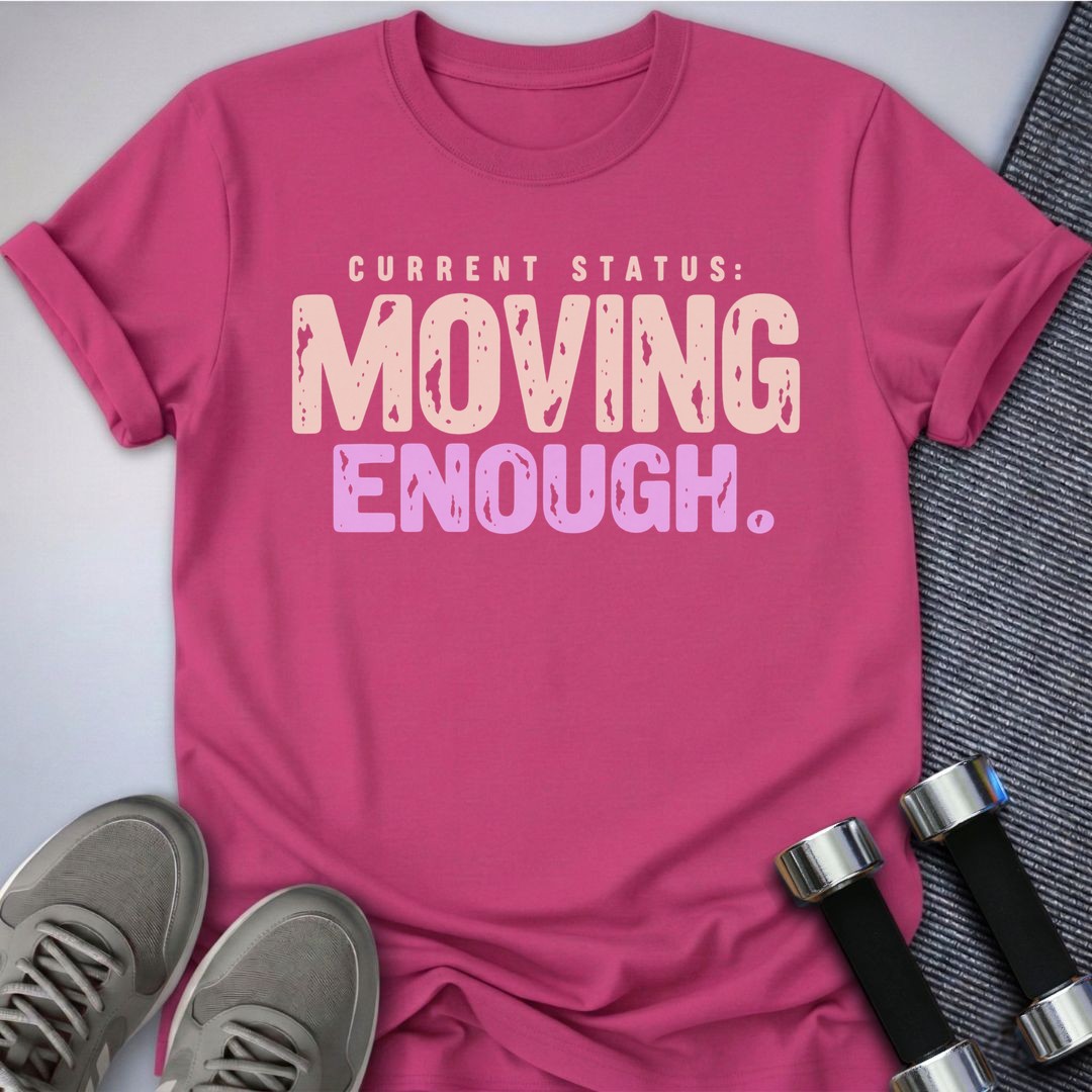 Printify T-Shirt Berry / S Moving Enough T-Shirt