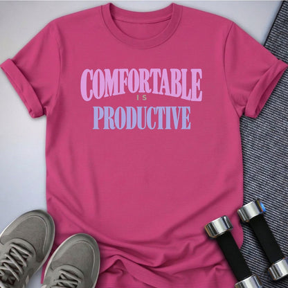 Printify T-Shirt Comfortable Is Productive T-Shirt