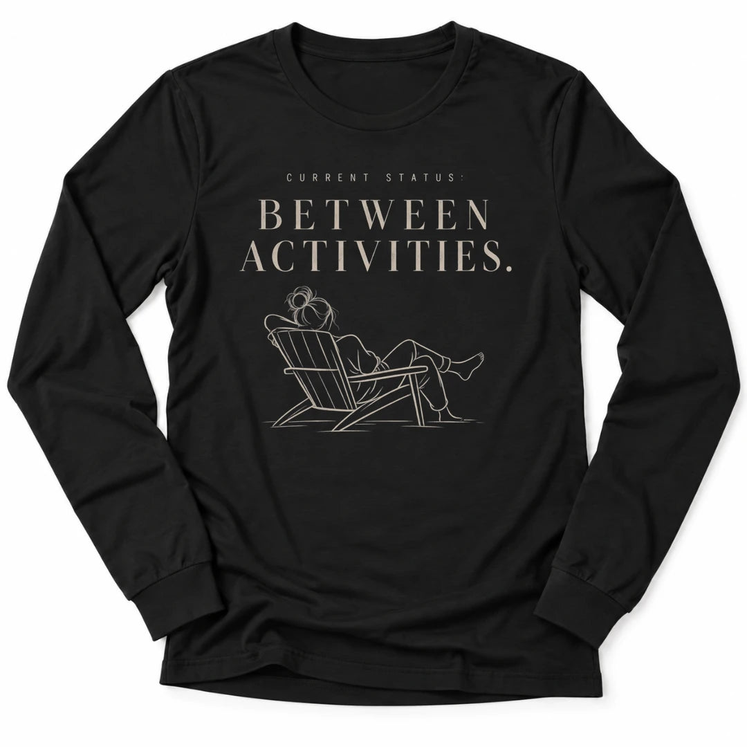 Printify Long-sleeve Black / S Between Activities Long Sleeve