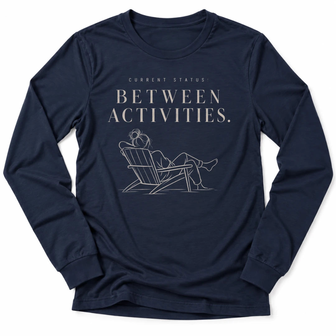 Printify Long-sleeve Navy / S Between Activities Long Sleeve