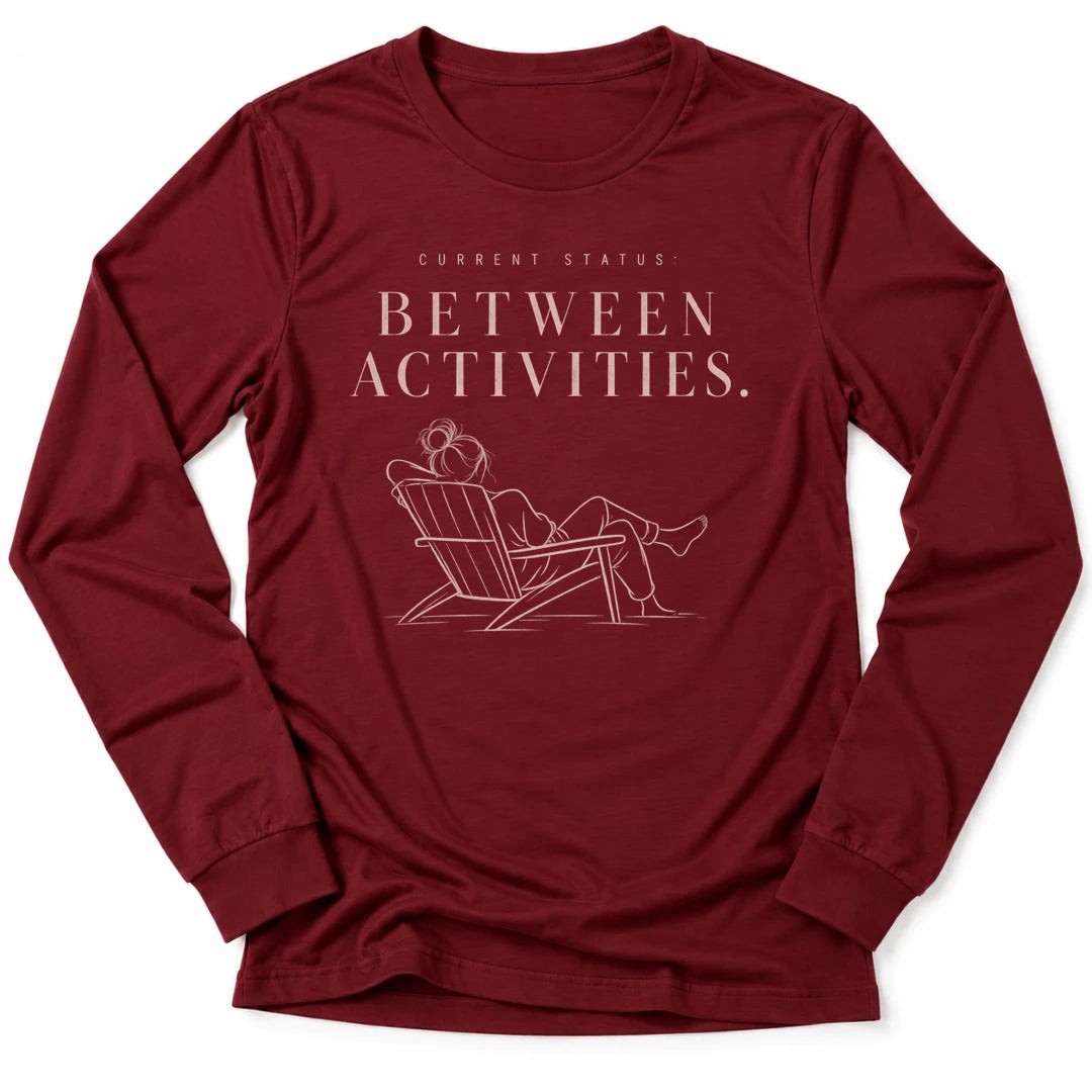 Printify Long-sleeve Cardinal / S Between Activities Long Sleeve
