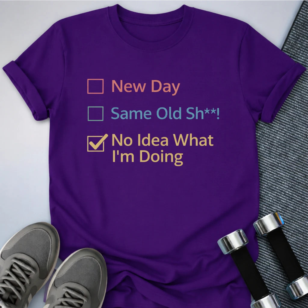 Printify T-Shirt Team Purple / S New Day T-Shirt