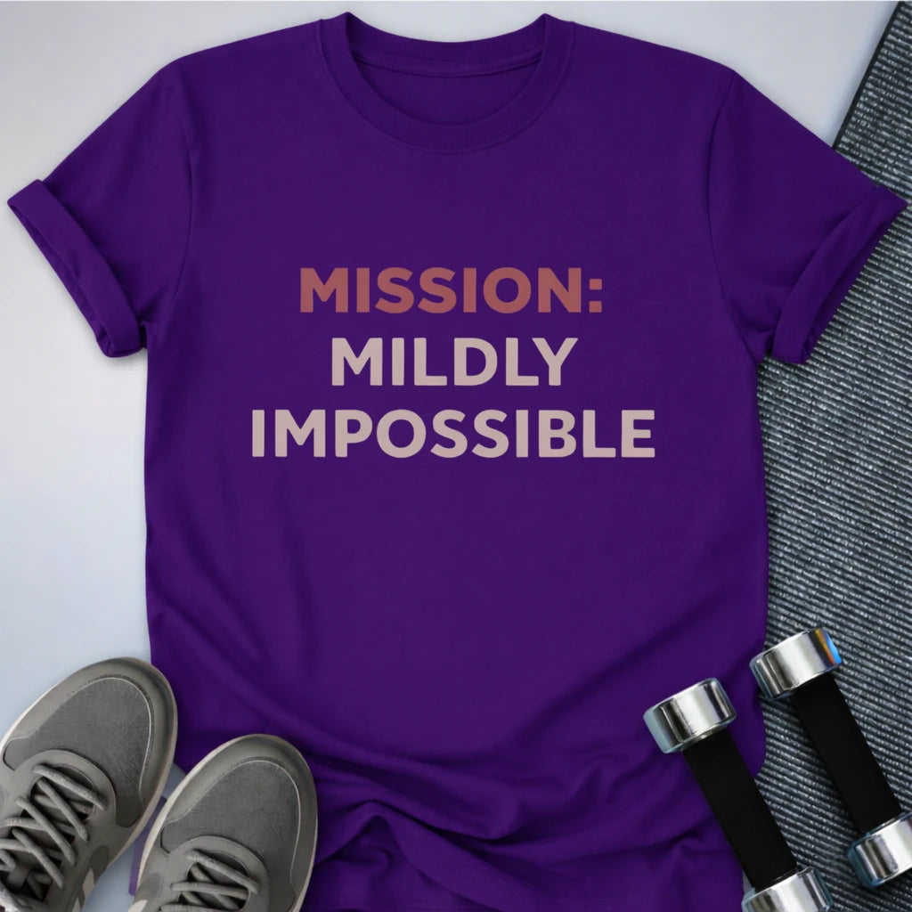 Printify T-Shirt Team Purple / S Mildly Impossible T-Shirt