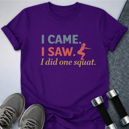 Printify T-Shirt Team Purple / S One Squat Only T-Shirt