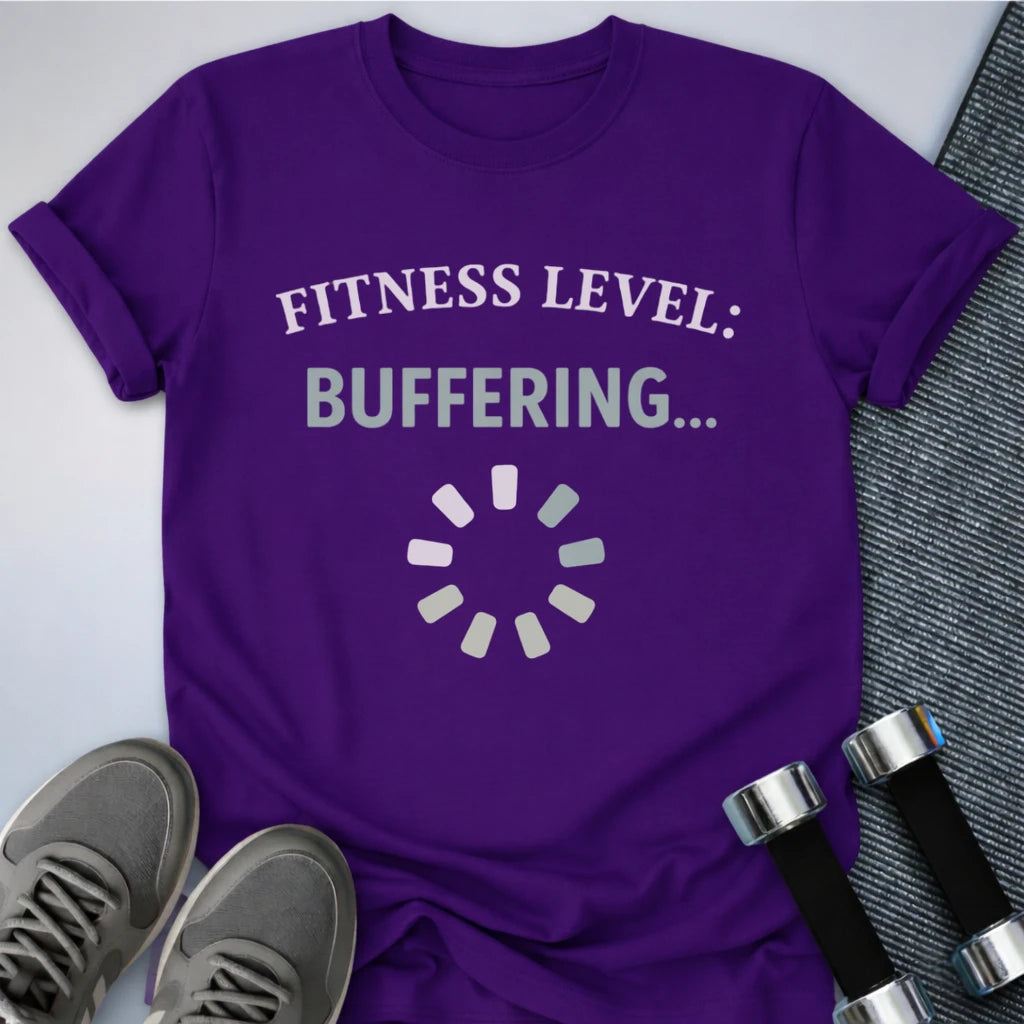 Printify T-Shirt Team Purple / S Buffering T-Shirt