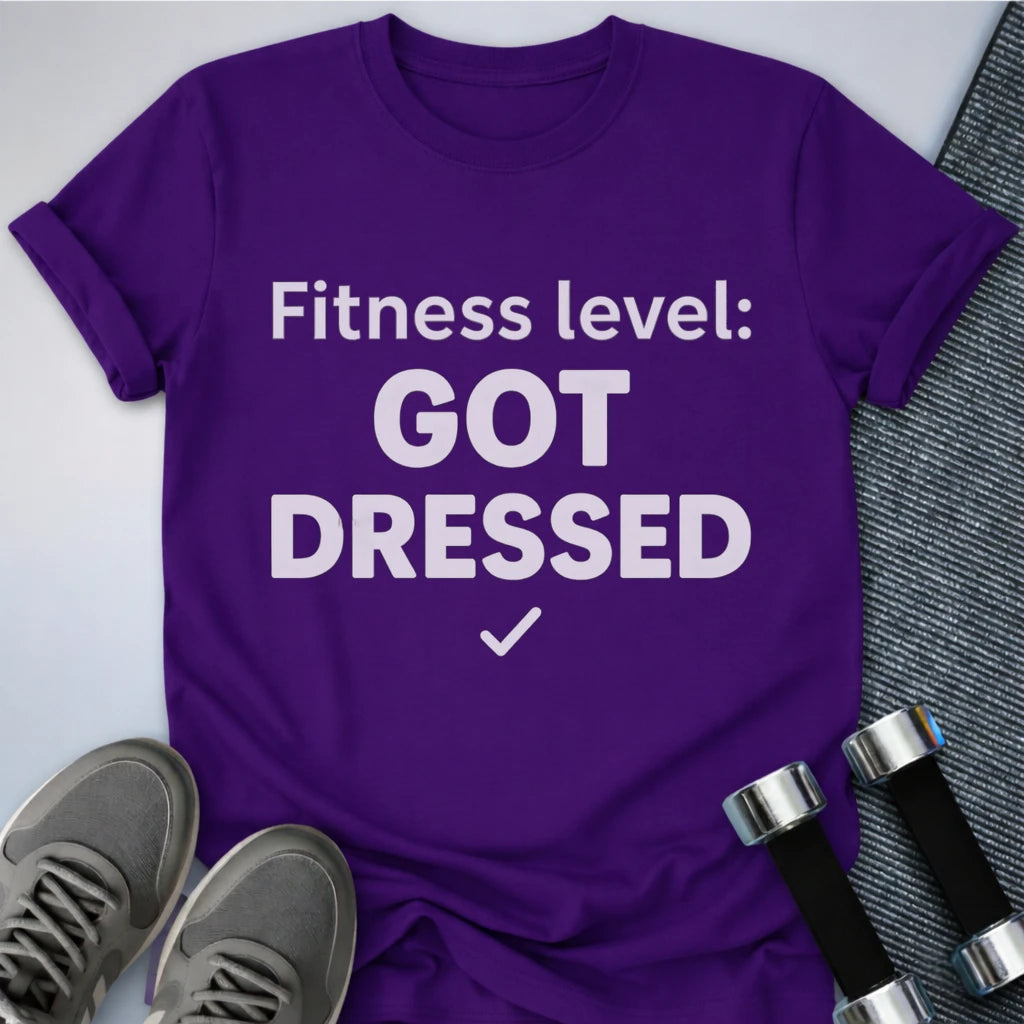 Printify T-Shirt Team Purple / S Got Dressed T-Shirt
