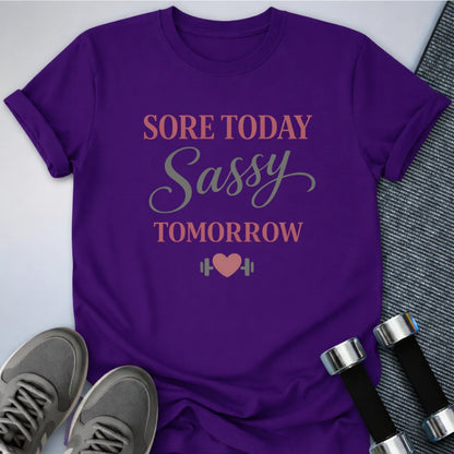 Printify T-Shirt Team Purple / S Sore But Sassy T-Shirt