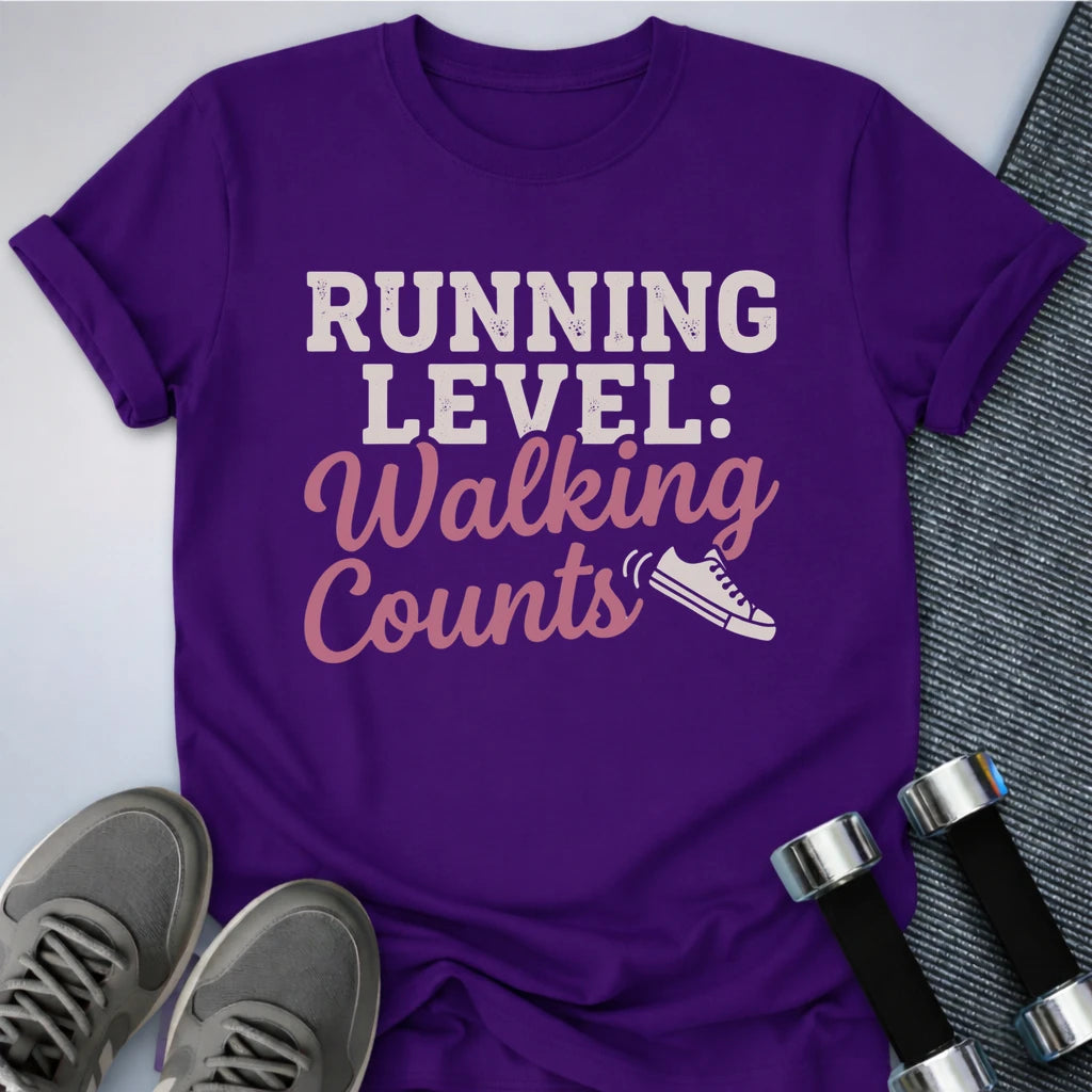 Printify T-Shirt Team Purple / S Running Level: T-Shirt