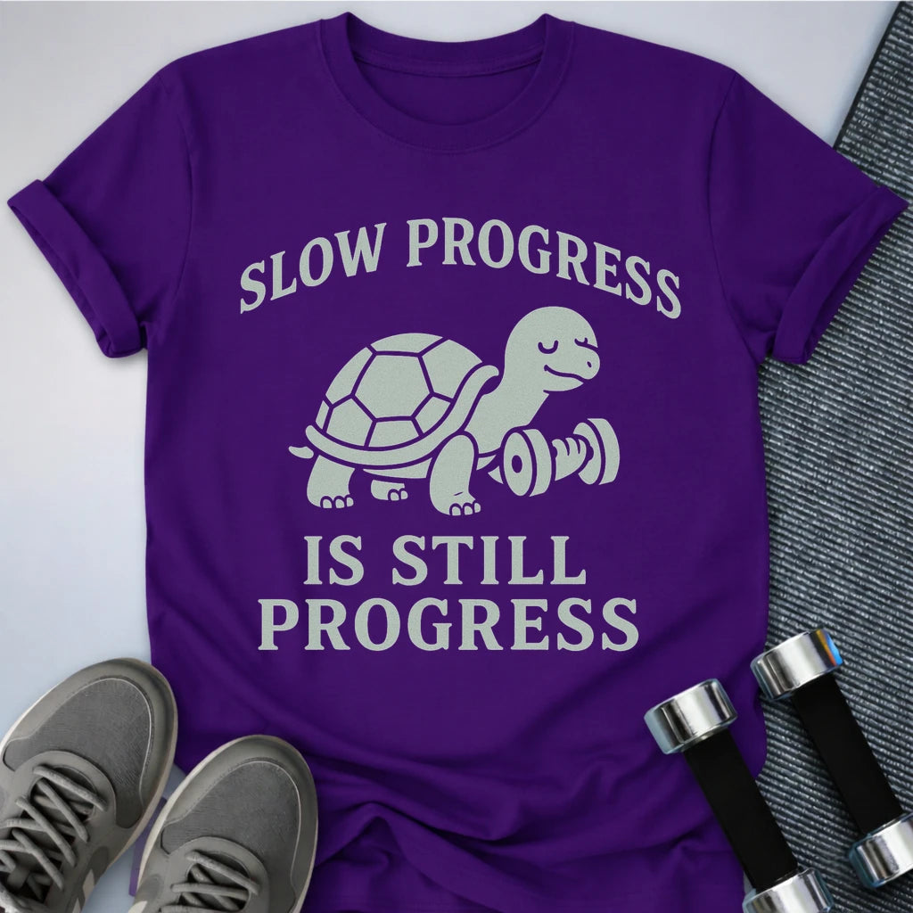 Printify T-Shirt Team Purple / S Progress is Progress - T-Shirt