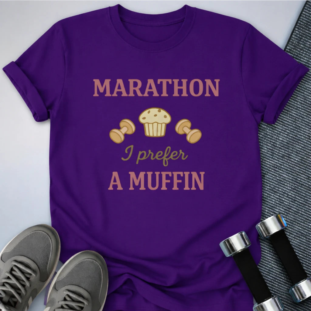 Printify T-Shirt Team Purple / S Marathon or Muffin T-Shirt