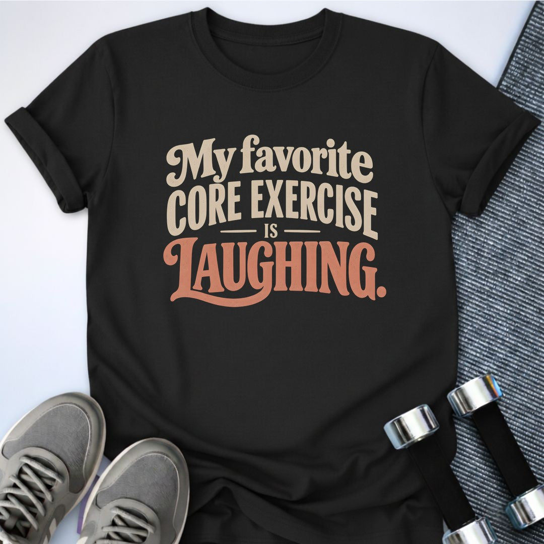 Printify T-Shirt Black / S Core Laughing T-Shirt