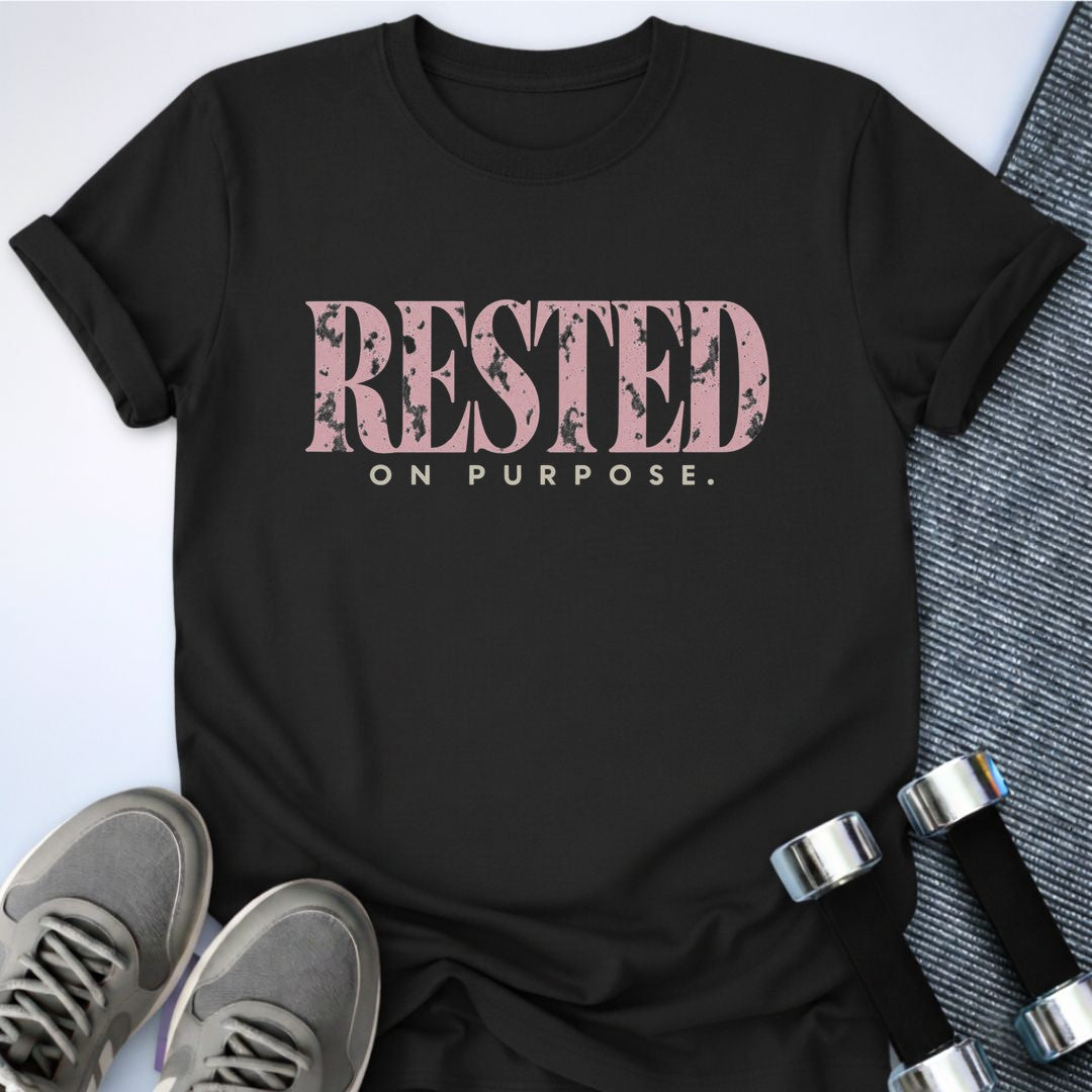 Printify T-Shirt Black / S Rested On Purpose T-Shirt