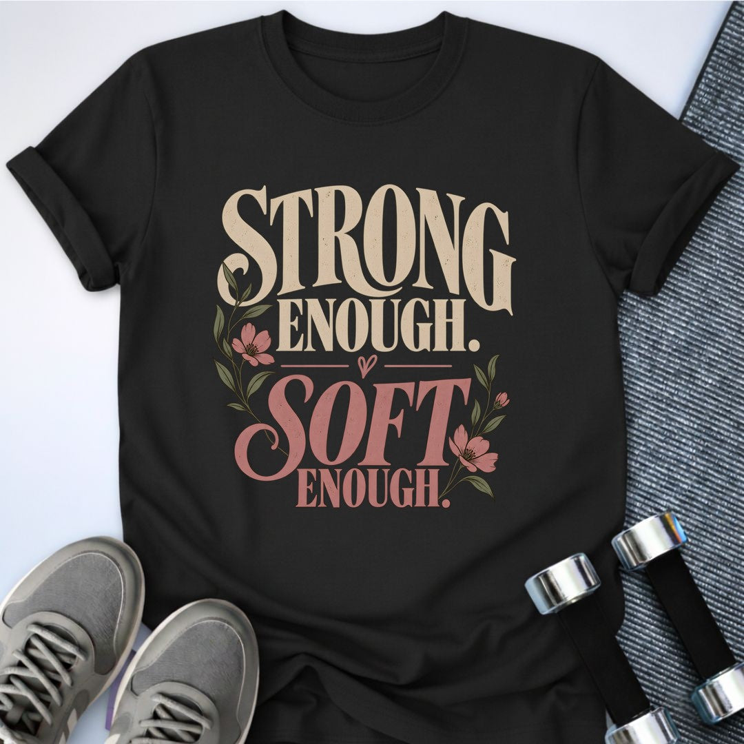 Printify T-Shirt Black / S Soft Strong T-Shirt