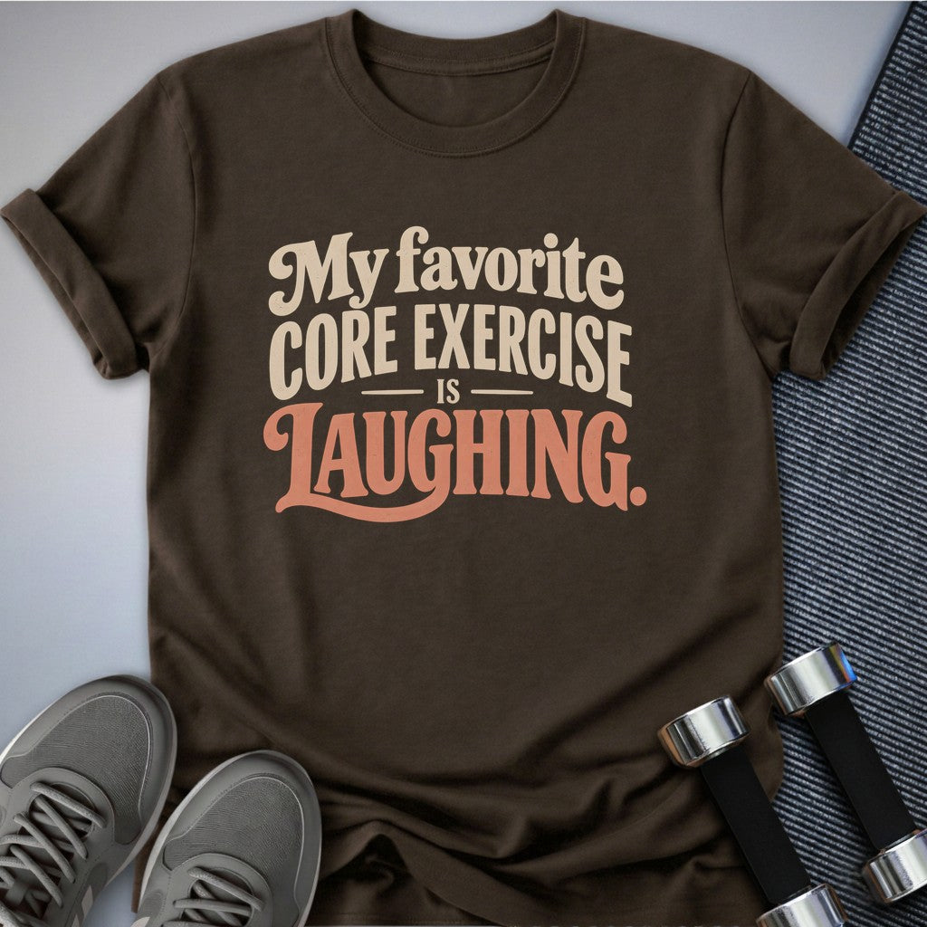 Printify T-Shirt Brown / S Core Laughing T-Shirt