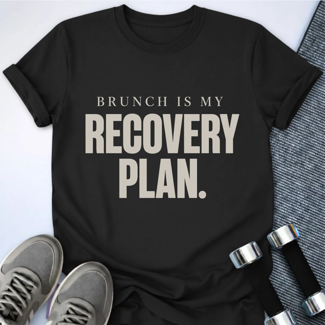 Printify T-Shirt S / Black Brunch Please T-Shirt