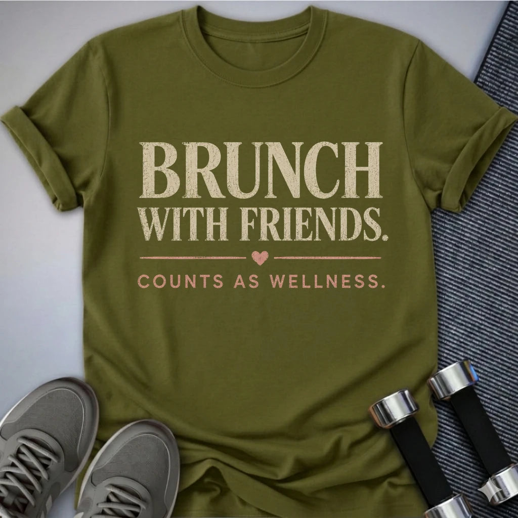Printify T-Shirt S / Olive Brunch With Friends T-Shirt