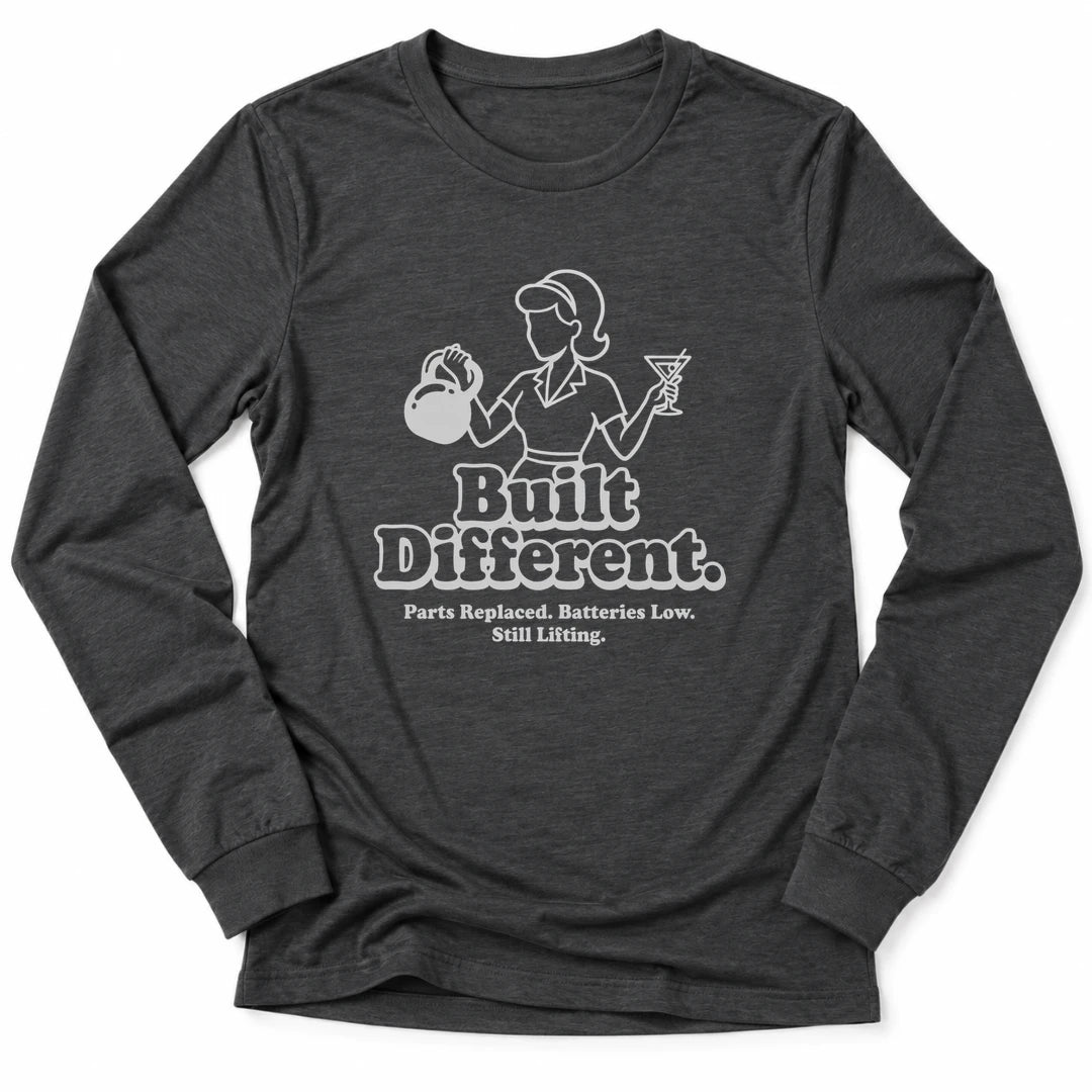 Printify Long-sleeve Dark Grey Heather / S Built Different Classic Long Sleeve
