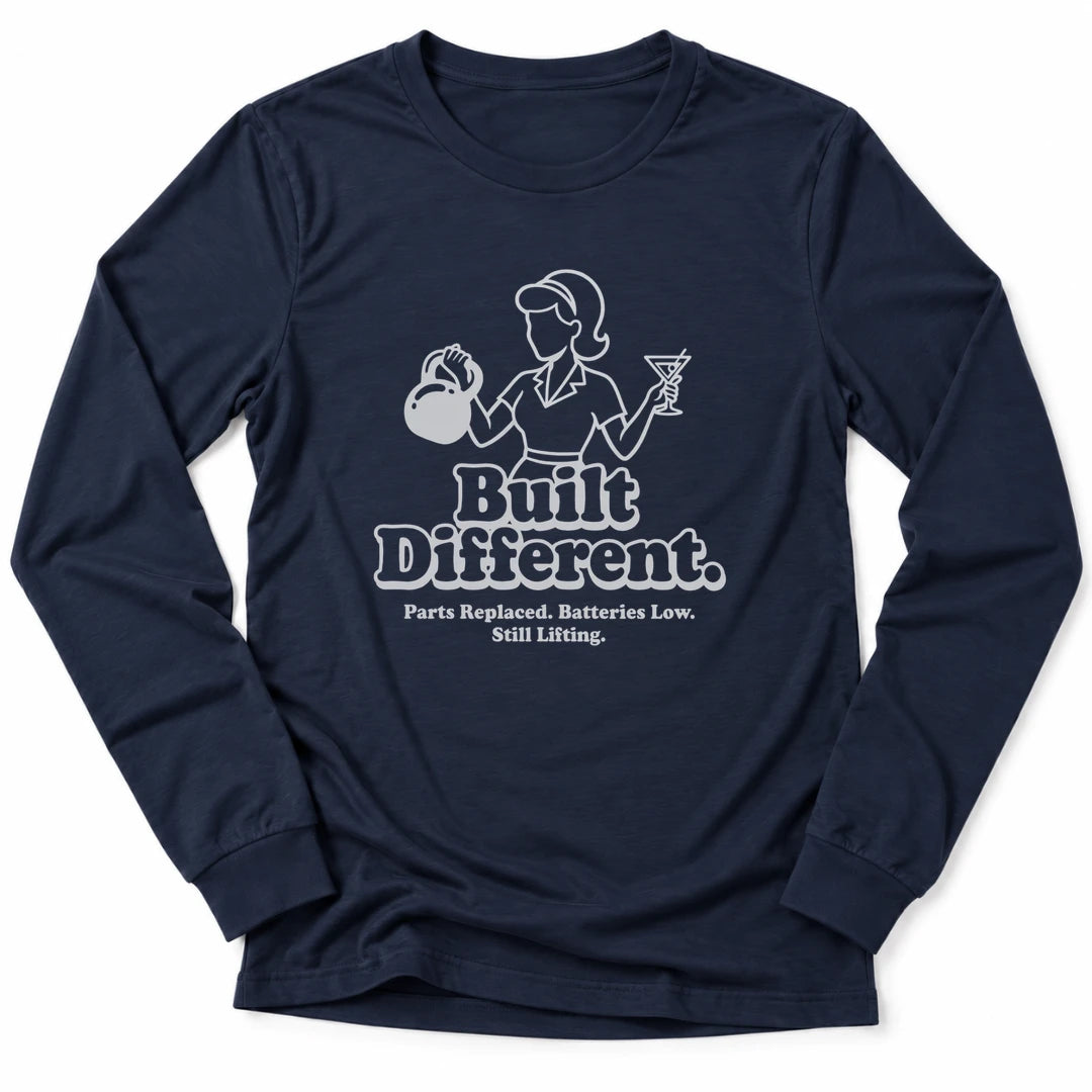 Printify Long-sleeve Navy / S Built Different Classic Long Sleeve