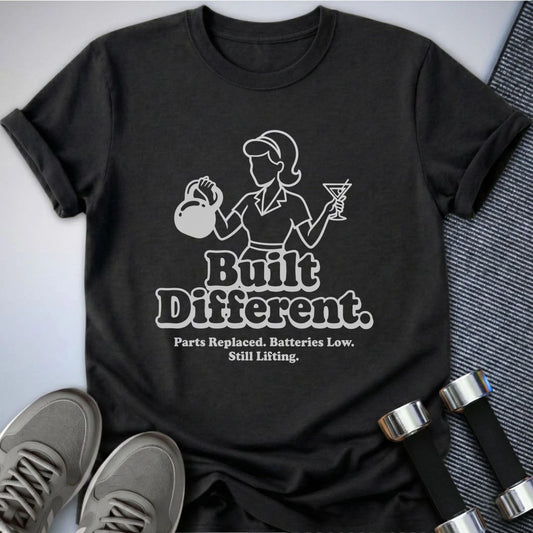 Printify T-Shirt Dark Grey Heather / S Built Different Classic T-Shirt