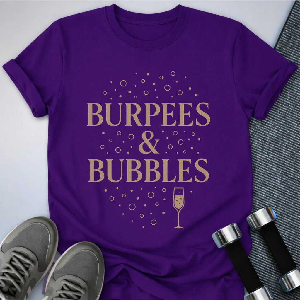Printify T-Shirt Team Purple / S Burpees & Bubbles T-Shirt