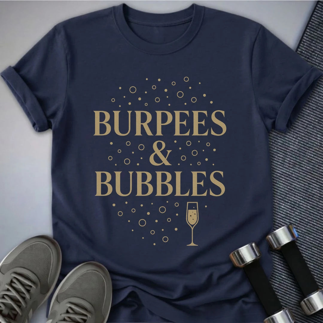 Printify T-Shirt Navy / S Burpees & Bubbles T-Shirt