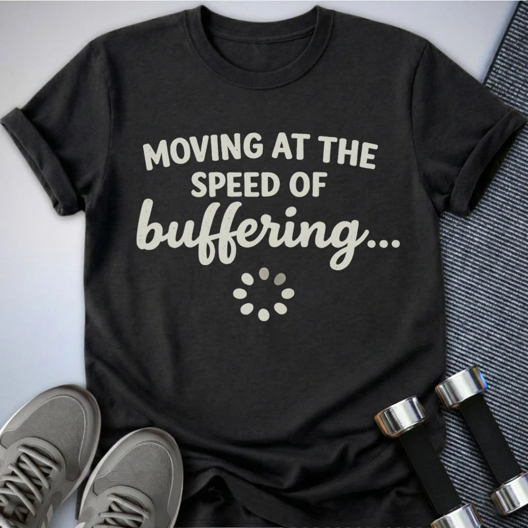 Printify T-Shirt Dark Grey Heather / S Buffering Speed T-Shirt